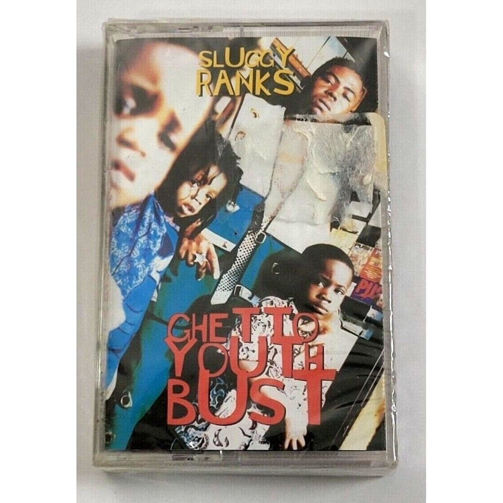 SLUGGY RANKS‎ - GHETTO YOUTH BUS (1994) - REGGAE CASSETTE - SEALED!